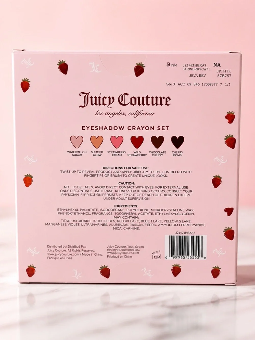 Juicy Couture 6 Piece Eyeshadow Crayon Set New In Box